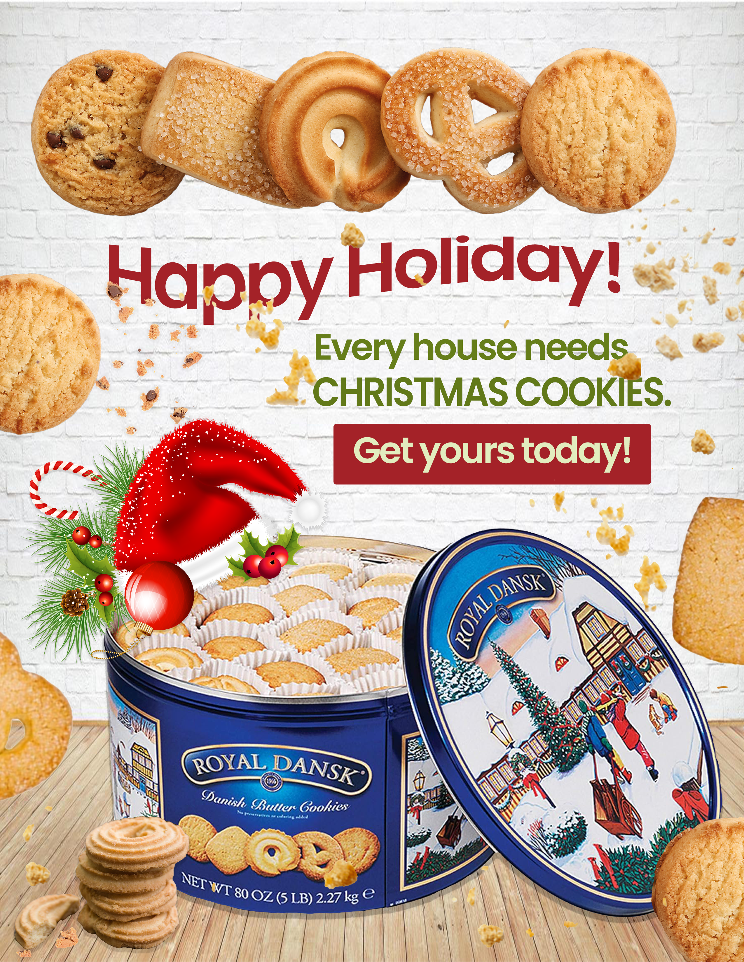 Danish (Christmas/Holiday) Cookie Advertisement