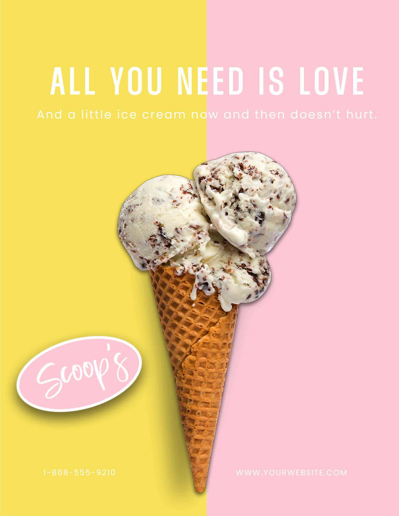 Scoop's Ice Cream Flyer