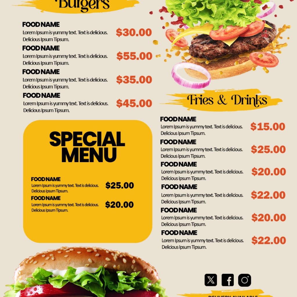 Menu Designs