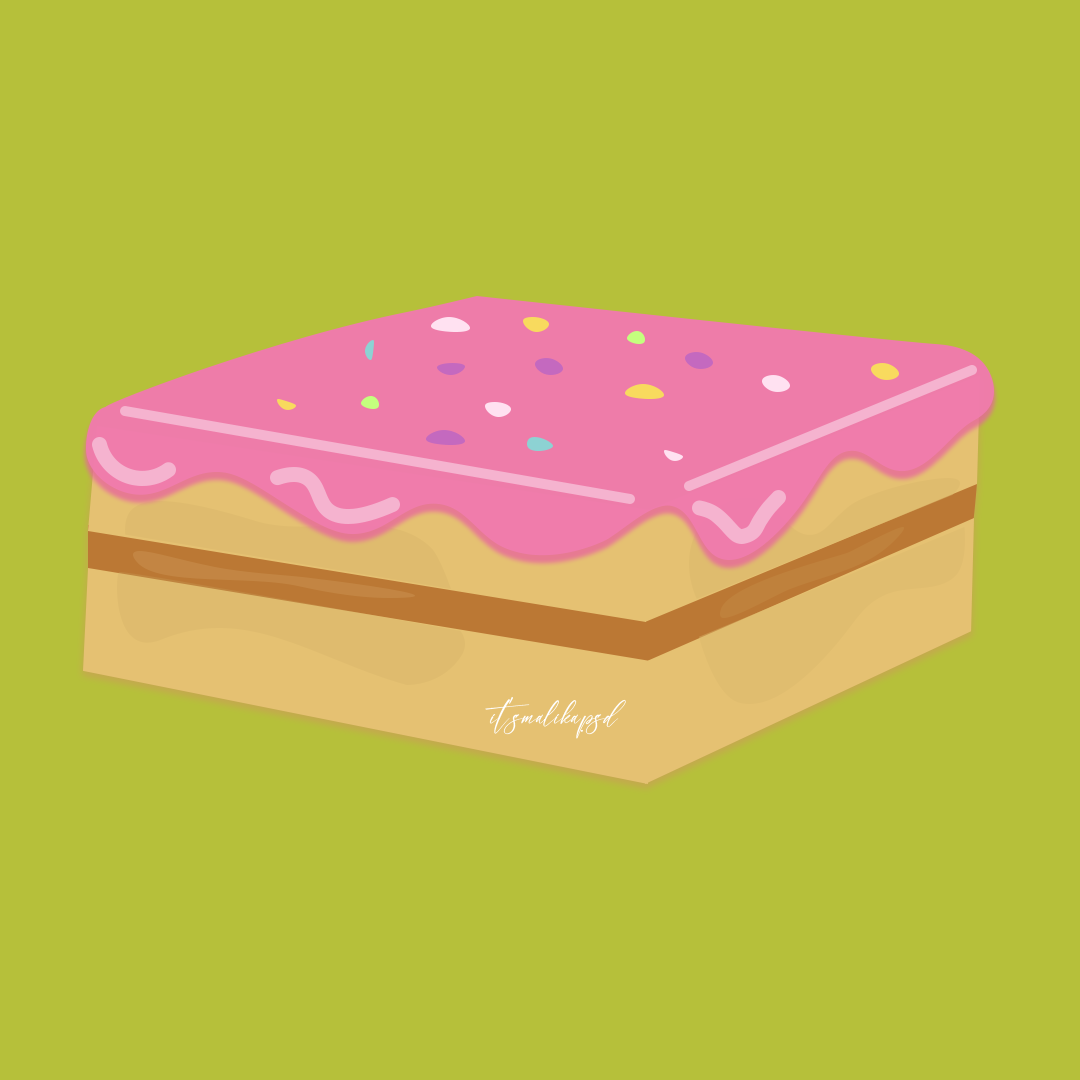 Vanilla Sheet Cake Illustration